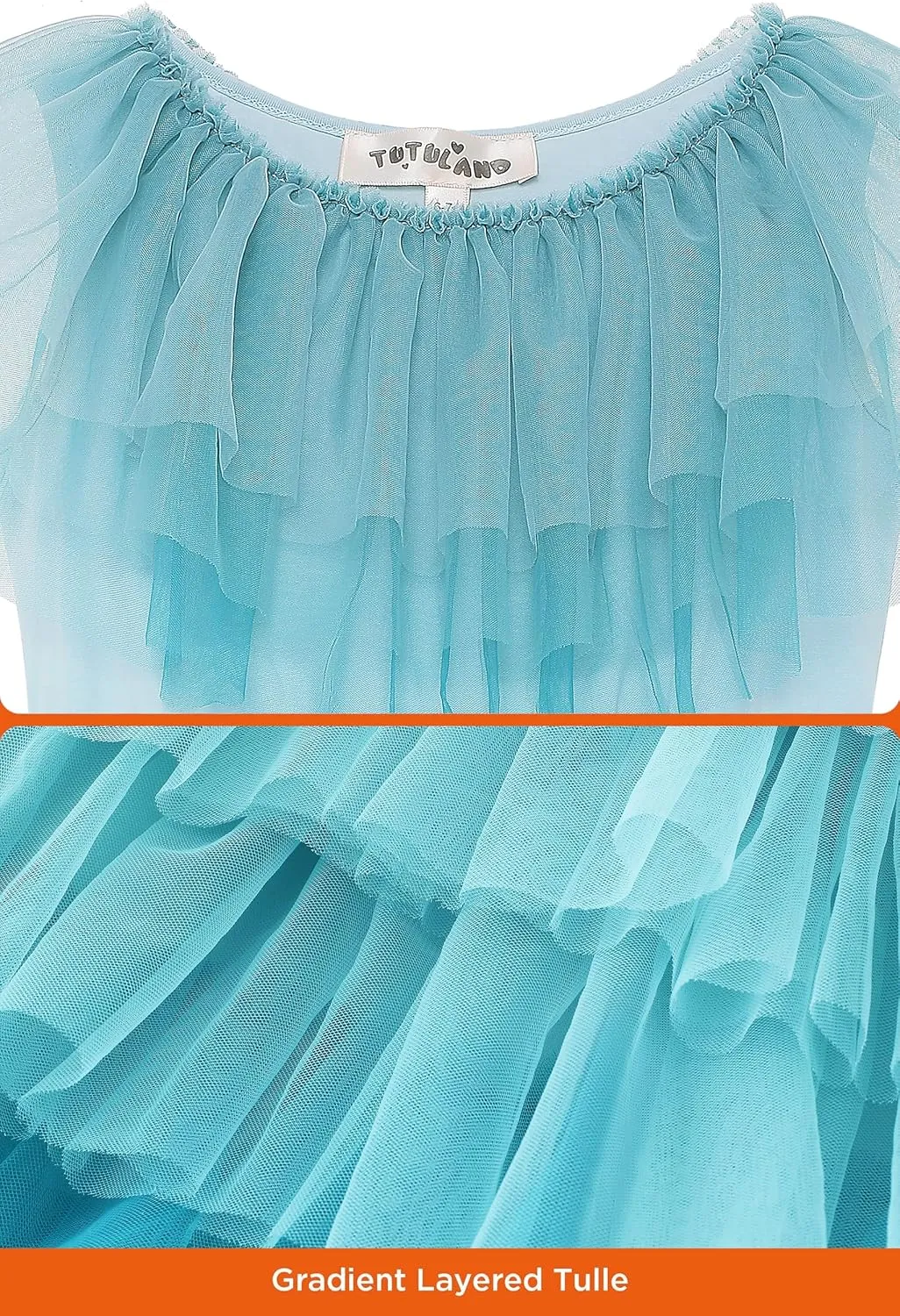 Tutu Dress for Girls - Embroidered Tulle Tiered Layered Flower Toddler Dress for Wedding & Birthday