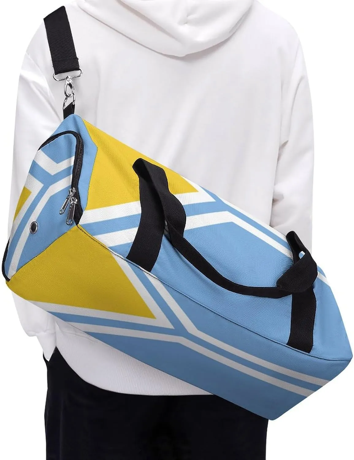 Tuva Flag Sports Duffel with Wet Pocket and Shoe Compartment Gym Bag for Travel Yoga