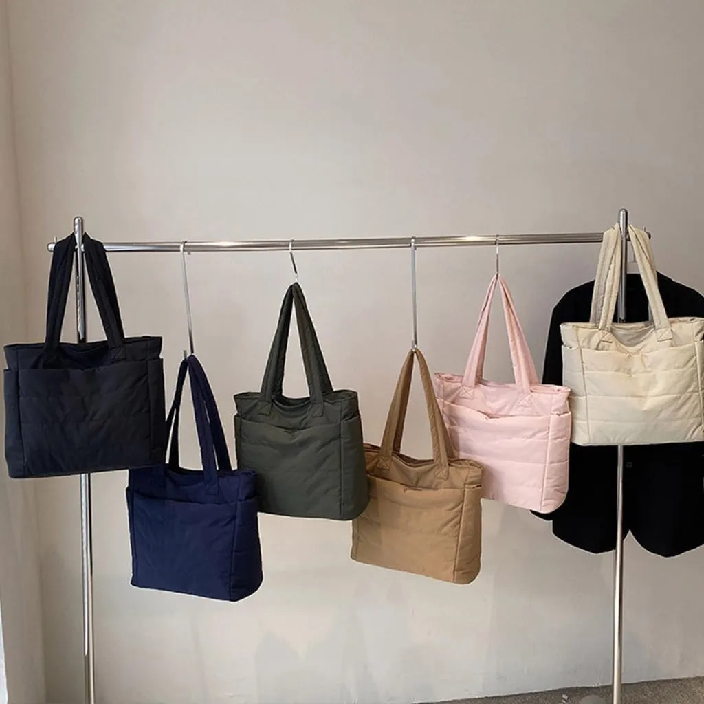 Unique Nylon Shoulder Bag for Women Top Handle Bags Casual Underarm Purse Handbag for Daily Commute and University Use