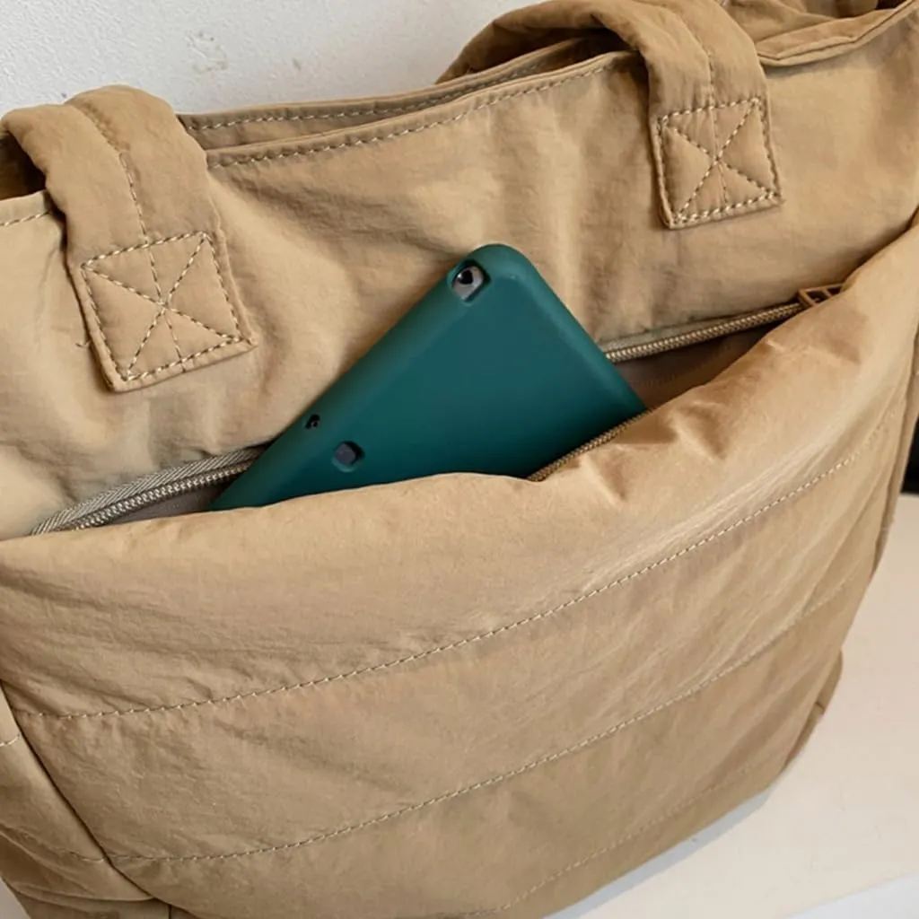 Unique Nylon Shoulder Bag for Women Top Handle Bags Casual Underarm Purse Handbag for Daily Commute and University Use