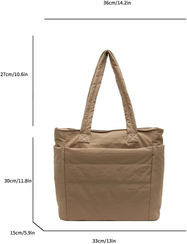 Unique Nylon Shoulder Bag for Women Top Handle Bags Casual Underarm Purse Handbag for Daily Commute and University Use