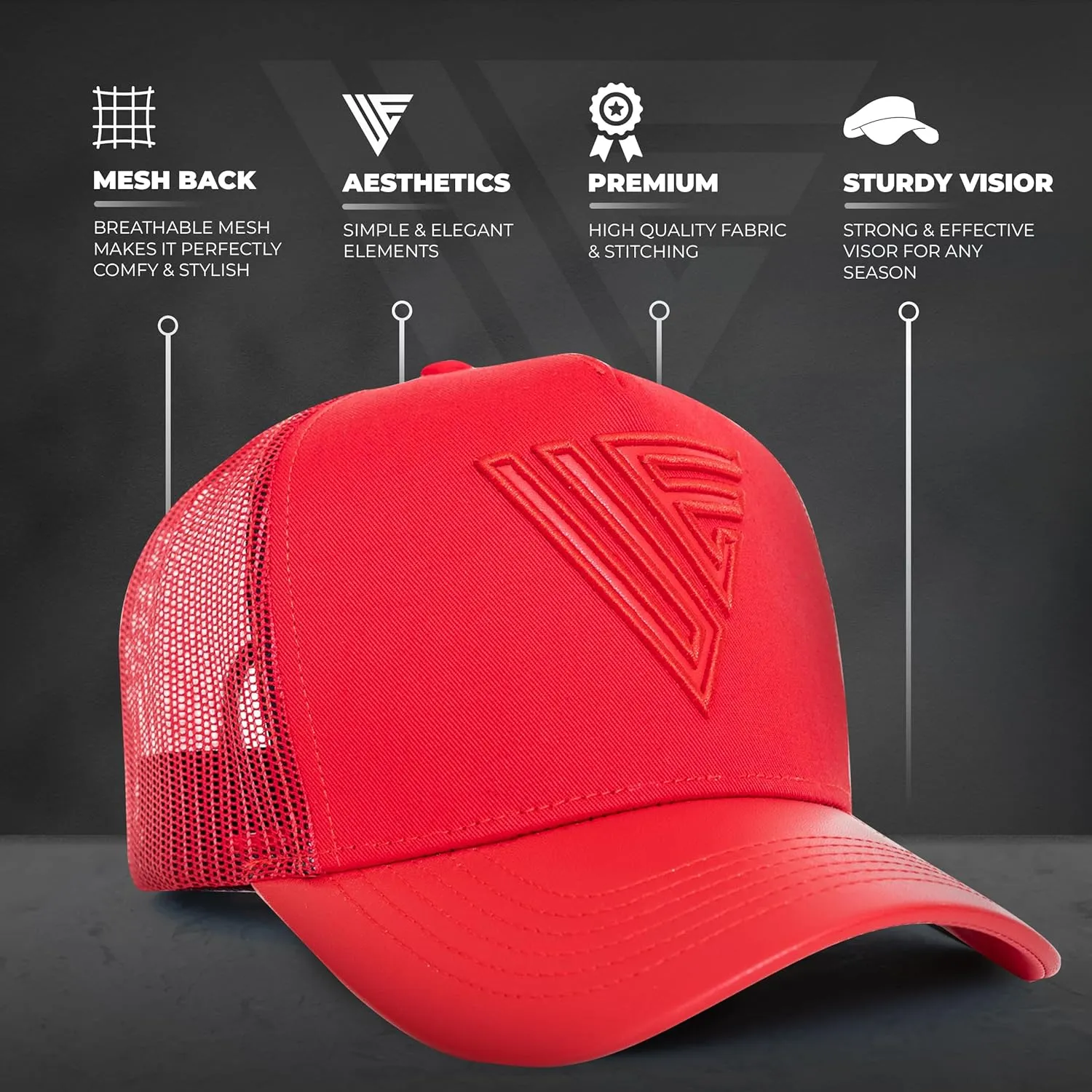 Urban Effort Trendy Mesh Back Cap - Baseball Hat 5-Panel Trucker Hat Women - Trendy Snapback for Outdoors