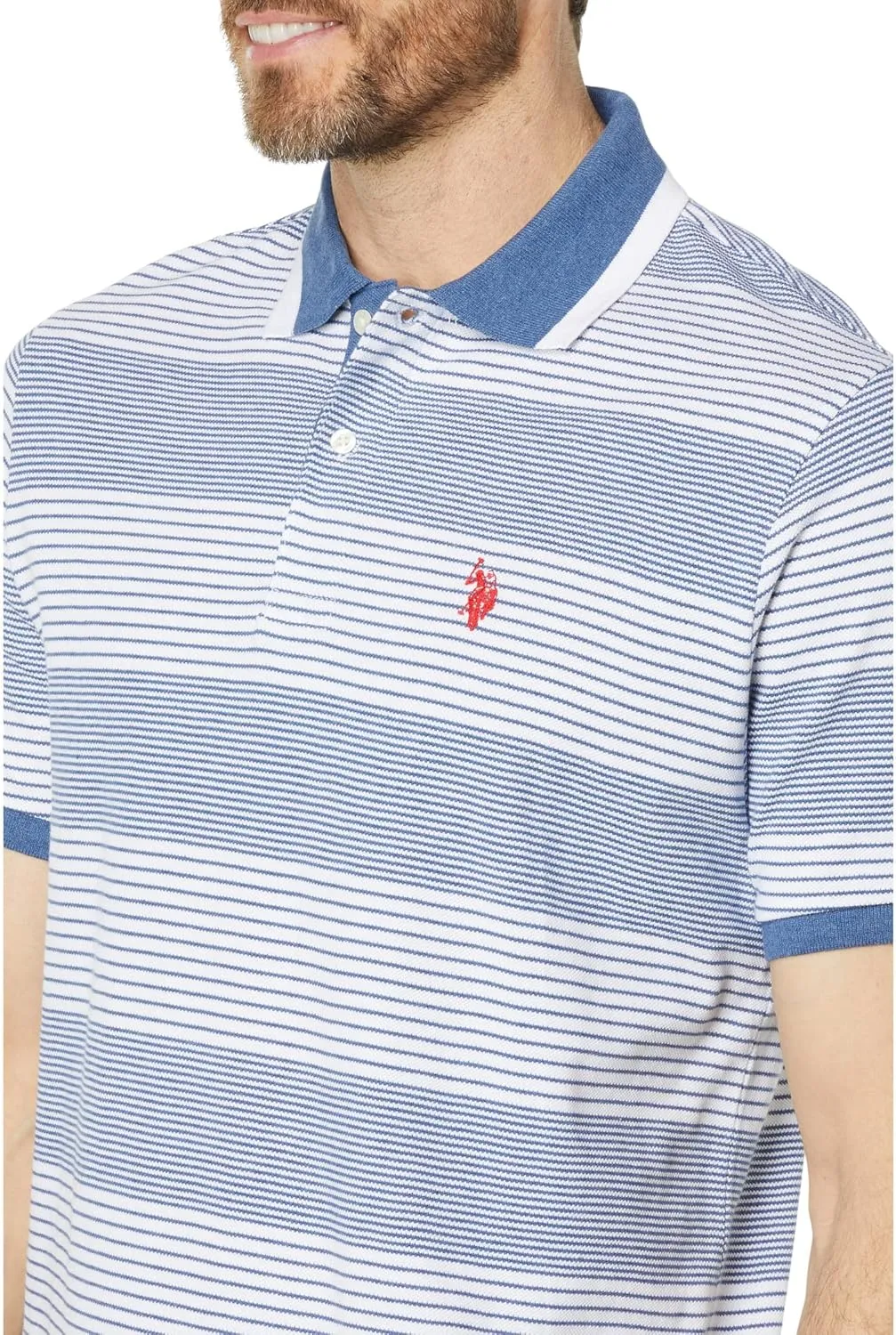U.S. POLO ASSN. Yarn-Dye Stripe Pique Polo