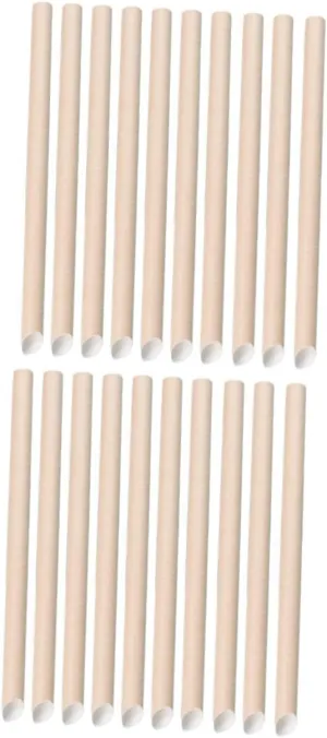 VALICLUD 1 Disposable Paper Drinking Straws Pulp Straws for Milk Tea Juice Beverages Party Supplies Safe and Practical