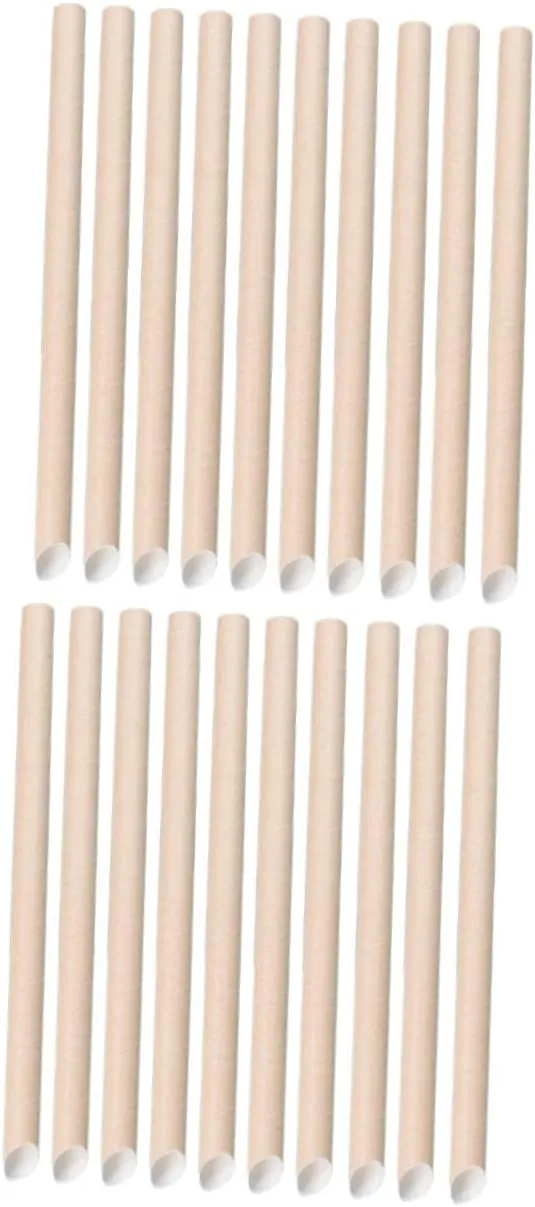 VALICLUD 1 Disposable Paper Drinking Straws Pulp Straws for Milk Tea Juice Beverages Party Supplies Safe and Practical