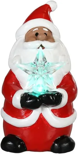 VE Christmas House Light-Up Santa Decor Figurines, 2.25x2.6x4.15 in. (Caucasion Santa) Comes with V and E Original Bag. Request Your Signature Bag If it Does not Come with Your Items!