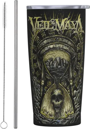 Veil Of Musics Maya Stainless Steel Insulated Car Sippy Cup With Lid Travel Mug for Cold Hot 20 oz