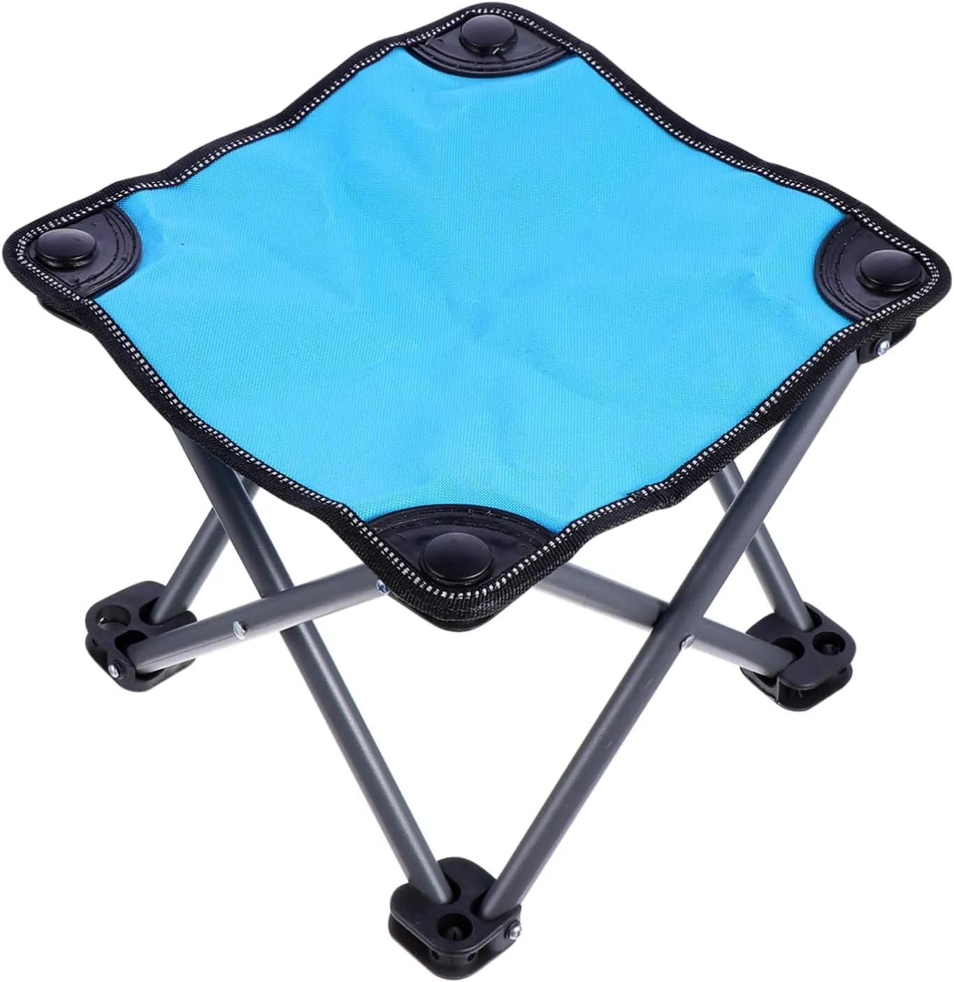 VICASKY 1Pc Compact Portable Folding Beach Stool Lightweight Outdoor Camping Chair Non Slip Barbecue Foldable Stool for Fishing and Hiking Design Comfortable Seating