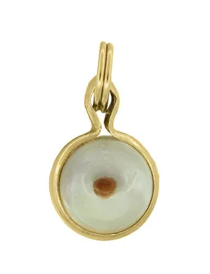 Vintage 1960's Moveable Mustard Seed Charm - 14K Yellow Gold