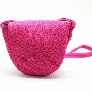Vintage Handmade Rattan Woven Round Handbag