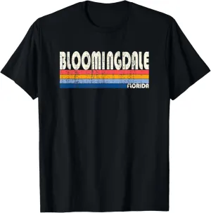 Vintage Retro 70s 80s Style Hometown of Bloomingdale, FL T-Shirt