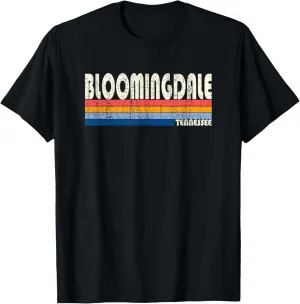 Vintage Retro 70s 80s Style Hometown of Bloomingdale, TN T-Shirt