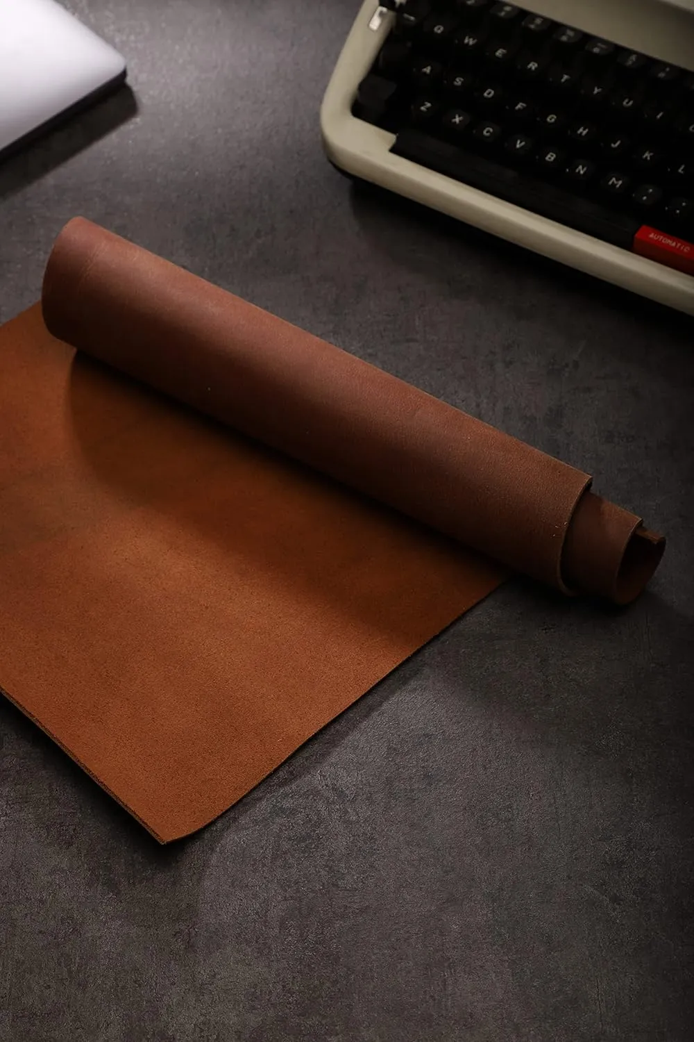 Wanderings Brown Leather Sheets | Three 12" x 12" Squares and One 36" Cord | Genuine Full-Grain Buffalo | Great Leather for Crafting, Tooling, and Using Your Leather Working Tools