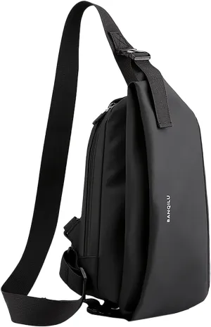 Waterproof Backpack for Men Women Shoulder Bags with Zipper Pocket Adjustable Strap Casual Daily Daypack Purse(Black)
