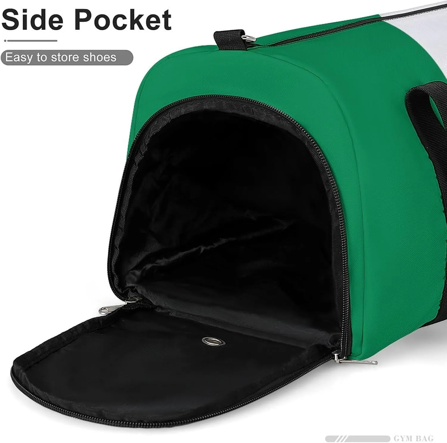 Waterproof Nigeria Flag Gym Bag for Men Women with Shoe Compartment Tote