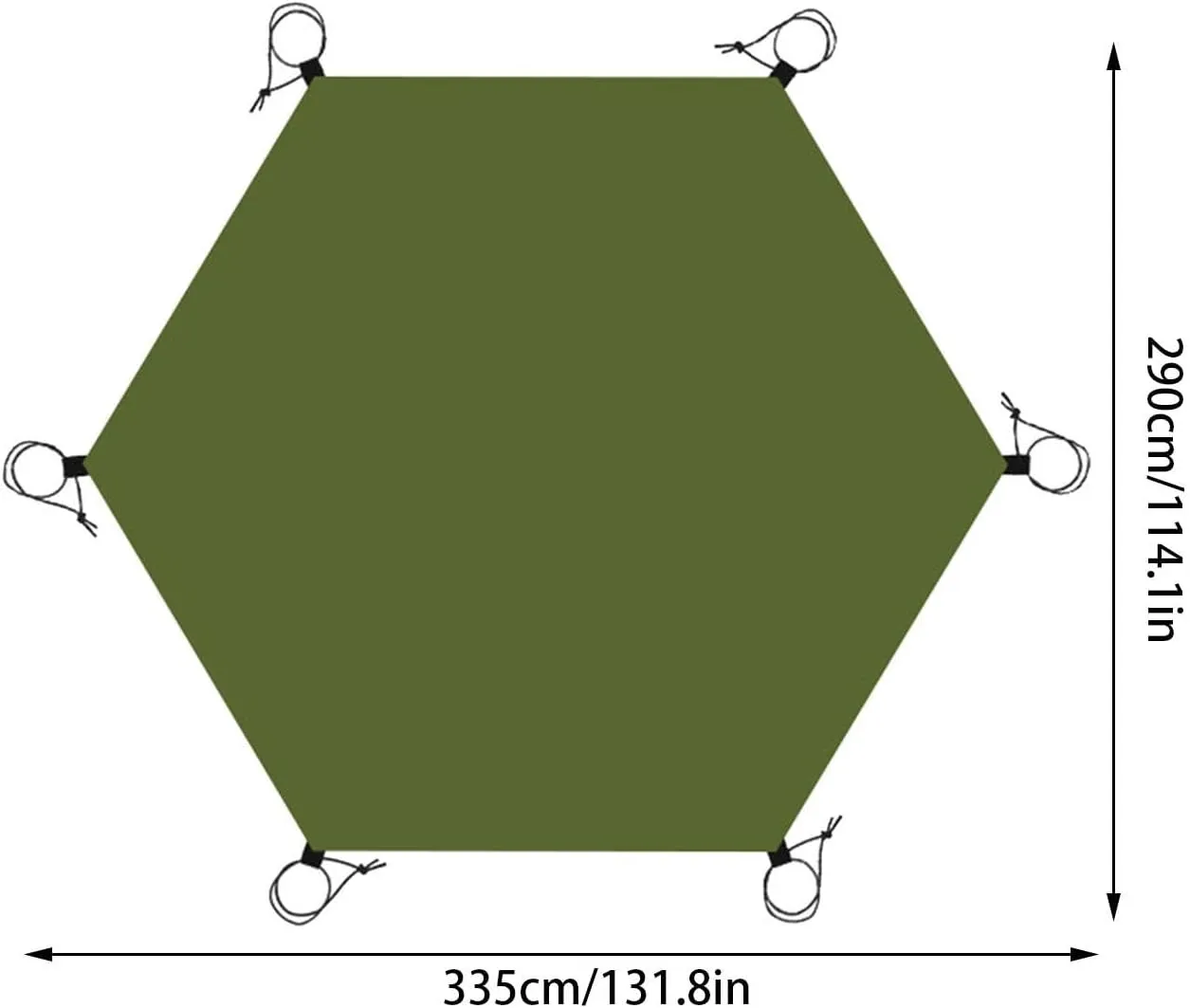 Waterproof Tent Footprint Camping Tarp Multipurpose Picnic Blanket Tent Floor Saver for Camping Gear Hiking Backpacking Trips, with 6 Tent Stakes