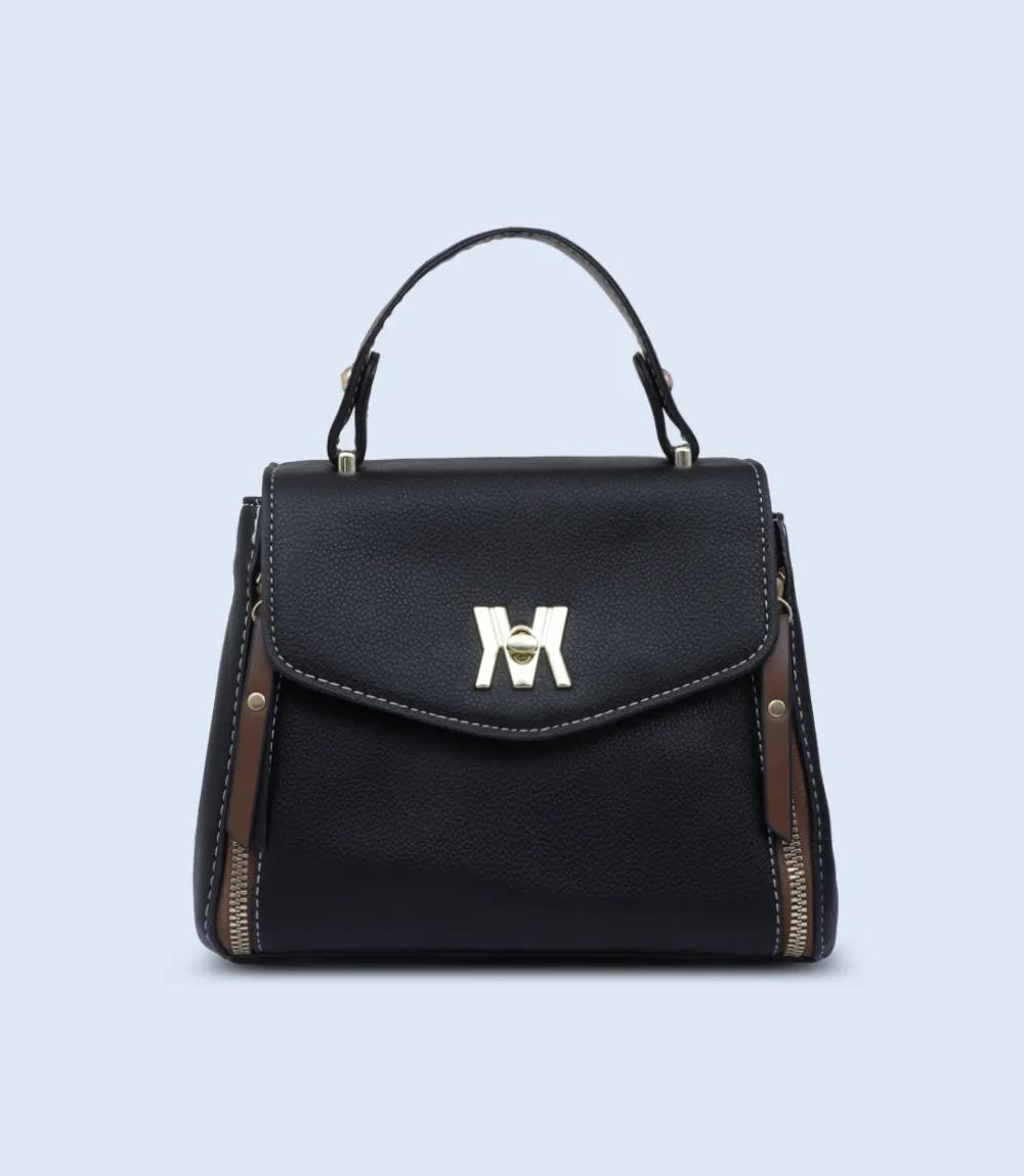 WB2754-Black-Women Boxy Bag