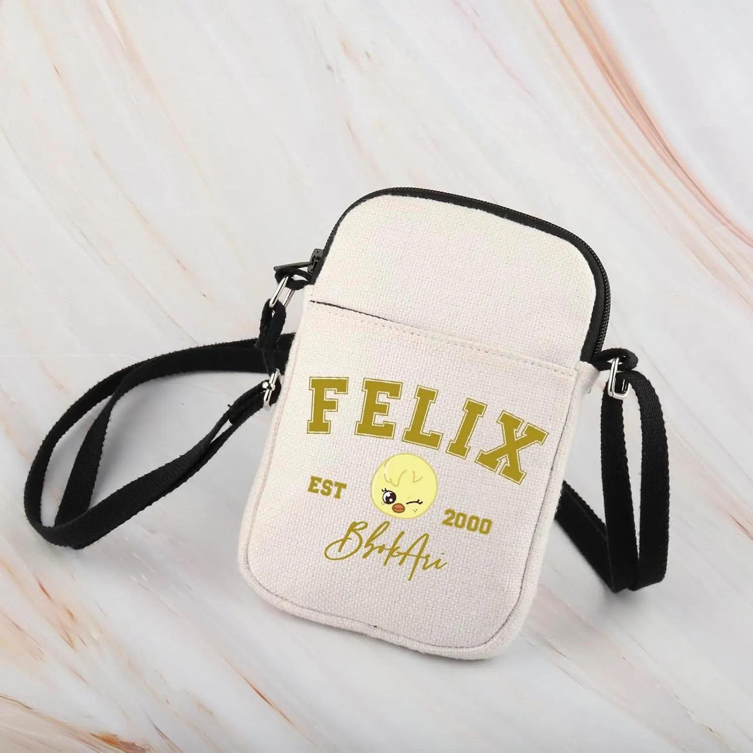 WCGXKO Korean Pop Gift Korean Group Merch Boys Group Est 1999 Dwaekki Crossbody Bag for Pop Music Lover