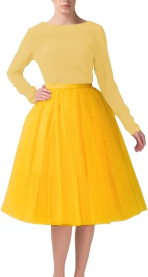 WDPL Adult A-line Tulle Skirt Bridesmaid Petticoat Tutu for Women