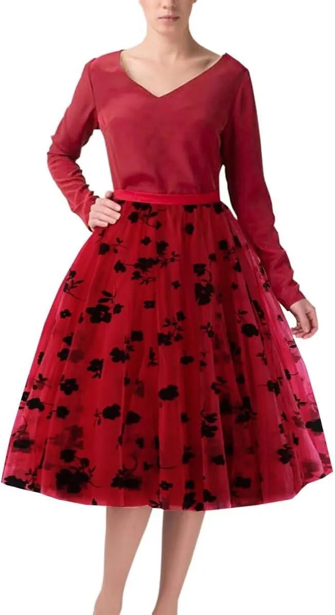 WDPL Adult A-line Tulle Skirt Bridesmaid Petticoat Tutu for Women