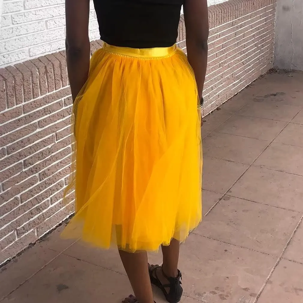 WDPL Adult A-line Tulle Skirt Bridesmaid Petticoat Tutu for Women