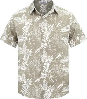 Weecreeture Boy's Button Down Hawaiian Shirt Short Sleeve, Kids Summer Beach Hawaiian Shirts for Boys for 7-14 Years