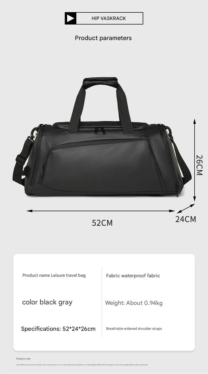 Wet and dry separation fitness training bag - business travel bag, portable multifunctional men's travel bag luggage bag(Blue)