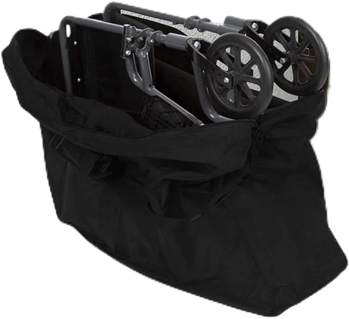 Wheelchair Bag, Wheelchair Accessories for Transport, 45.3x31.5x15.7in Oxford Cloth Foldable Wheelchair Travel Bag for Travel Outdoor Black, Walker Bag Rollator
