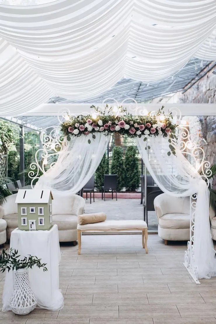 White Tulle Fabric 108" x 10 Yards for Wedding Decoration Pew Bows Christmas Gift Wrapping Ceiling Draping Baby Shower Birthday Party Reception DIY Craft Supplies