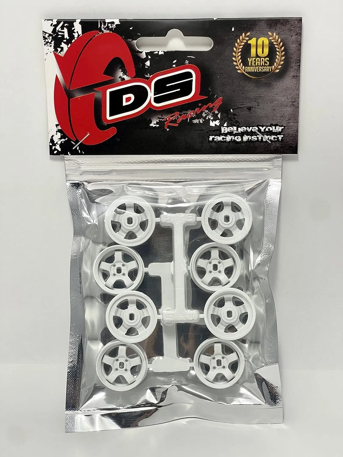 White Wheel Rims 8pc Set for Kyosho Mini-Z RC Drift Car AWD ReadySet 1/24 1/28 Mini-Q DRZ GLD 20mm Diameter (8X Wide Wheels)