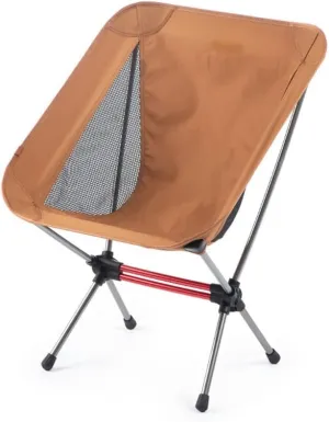 Widened Outdoor Folding Chair Portable Leisure Sketching Beach Camping Fishing Moon Chair (Brown 70.55437cm)