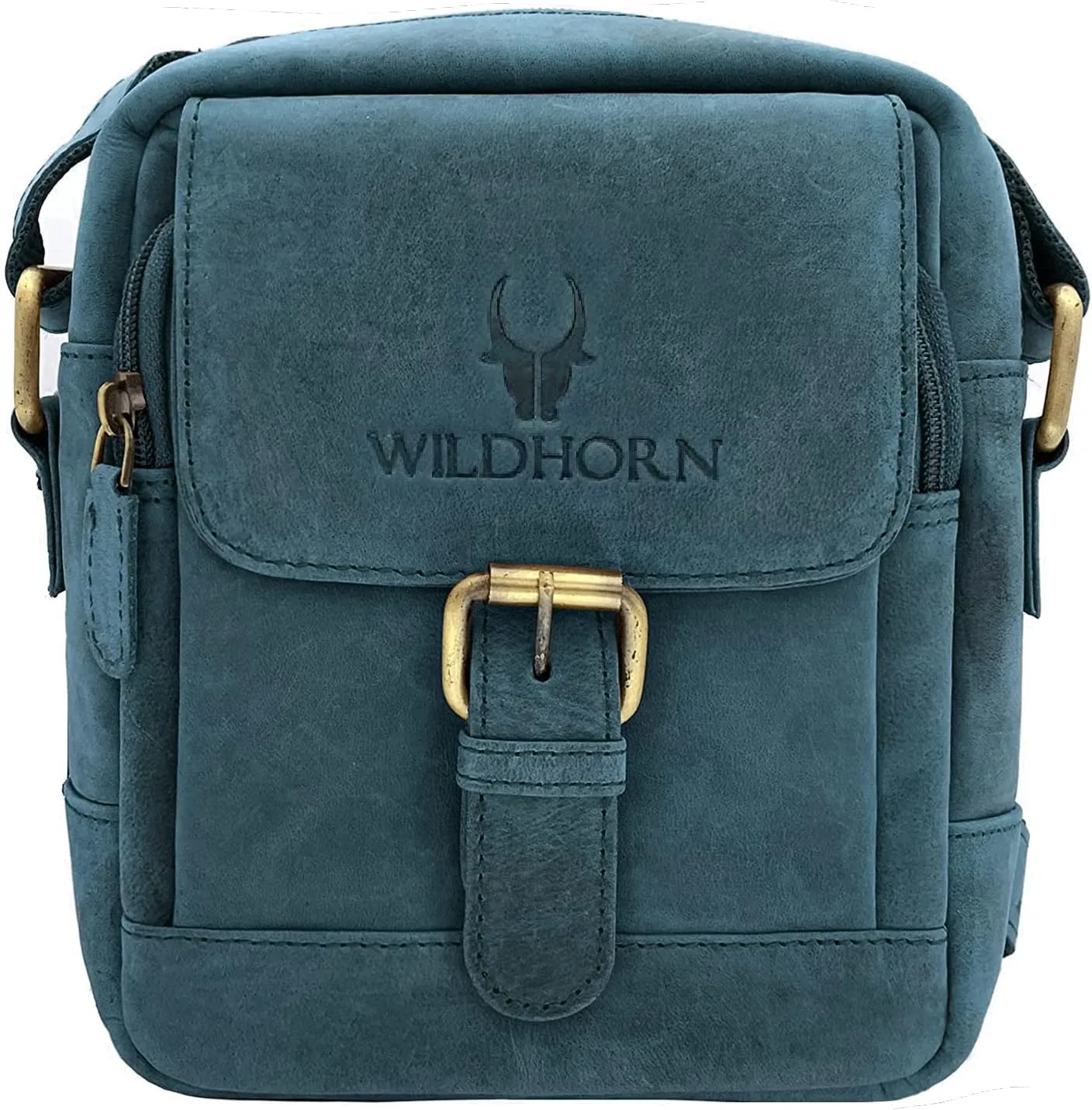 WILDHORN® Original Leather 9 inch Sling Bag for Men I Multipurpose Crossbody Bag I DIMENSION: L- 8 inch H- 9 inch W- 3 inch