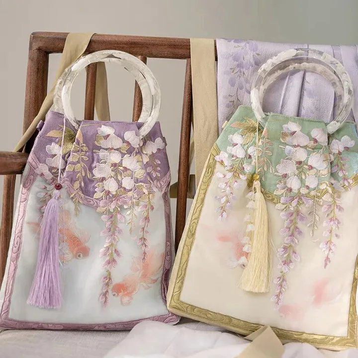 Wisteria Wristlet Bag