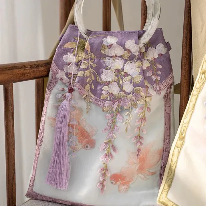 Wisteria Wristlet Bag