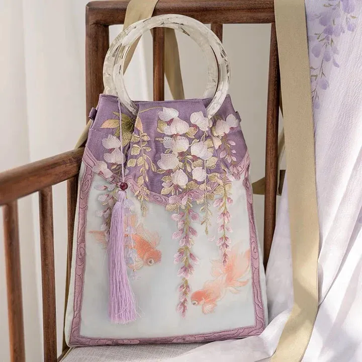 Wisteria Wristlet Bag