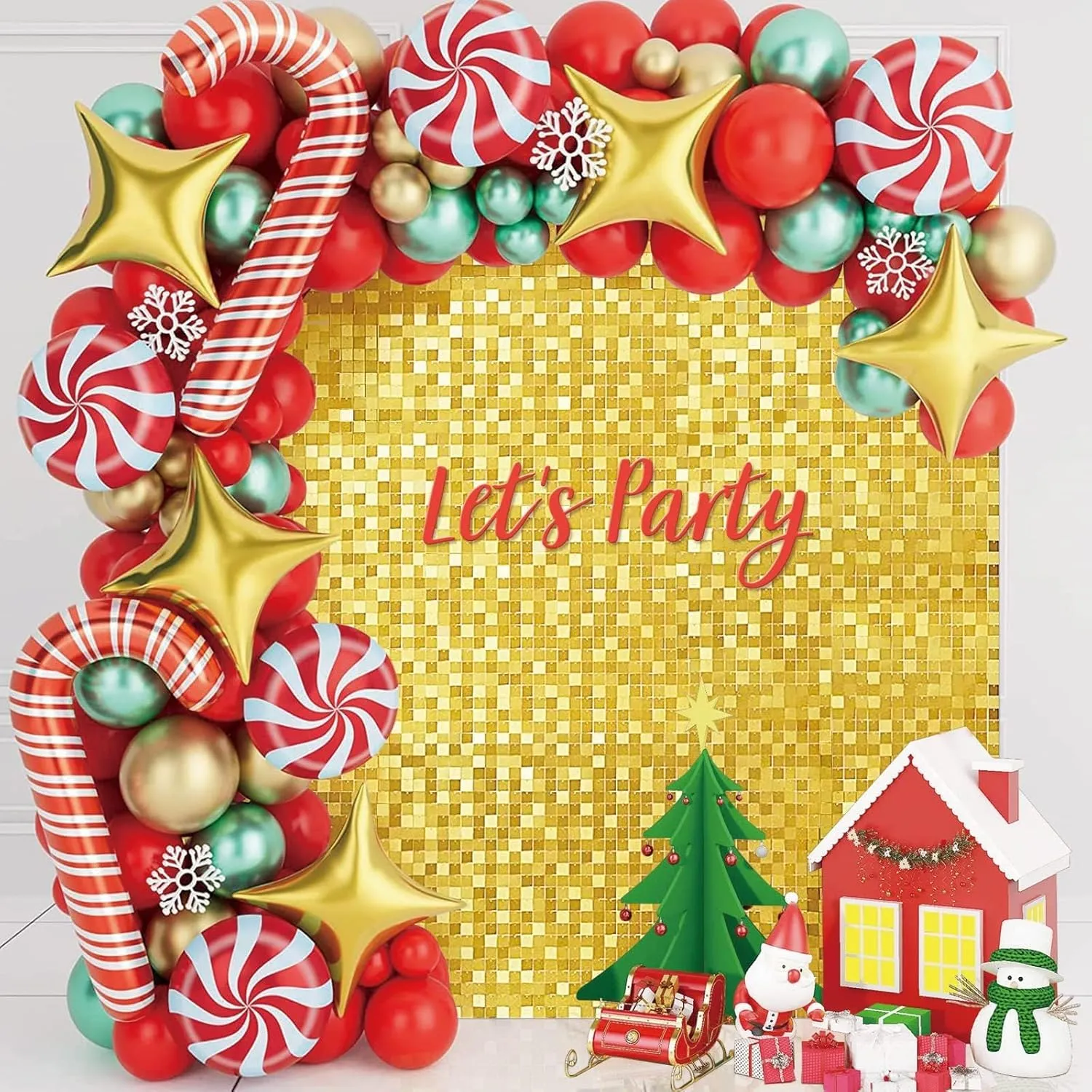 Wokceer Shimmer Wall Panels - 12 Gold Sequin Backdrop for Christmas, Birthday, Wedding, Anniversary & Engagement Parties - Home Decor