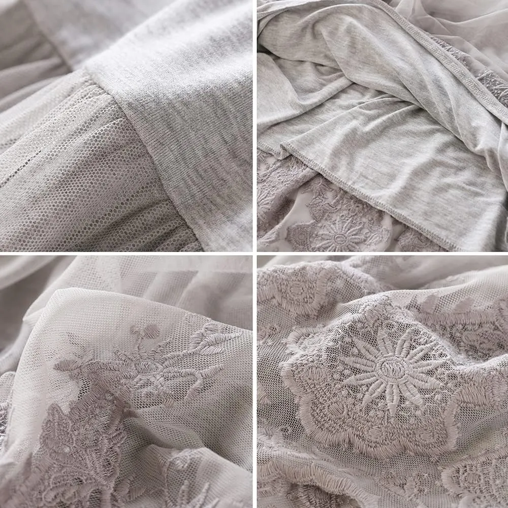 Women Casual Floral Lace Trim Extender Camisole Dress Slip Spaghetti Tank Top for Summer