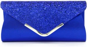 Women Envelope Clutch Bag Sequins Evening Bag Shiny Handbag with Detachable Chain Bridal Wedding Purse