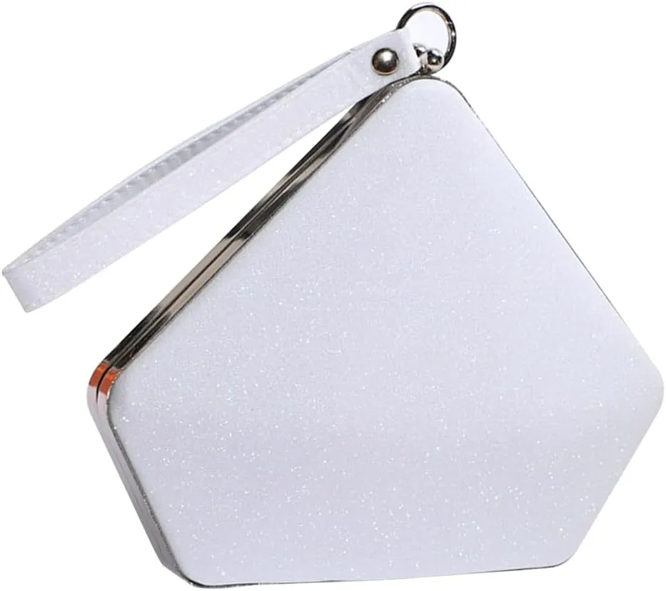 Women Evening Bag Sequin Clutch Bag Bridal Wedding Purse Ladies Sparkly Handbag Glitter Pentagon Shoulder Bag