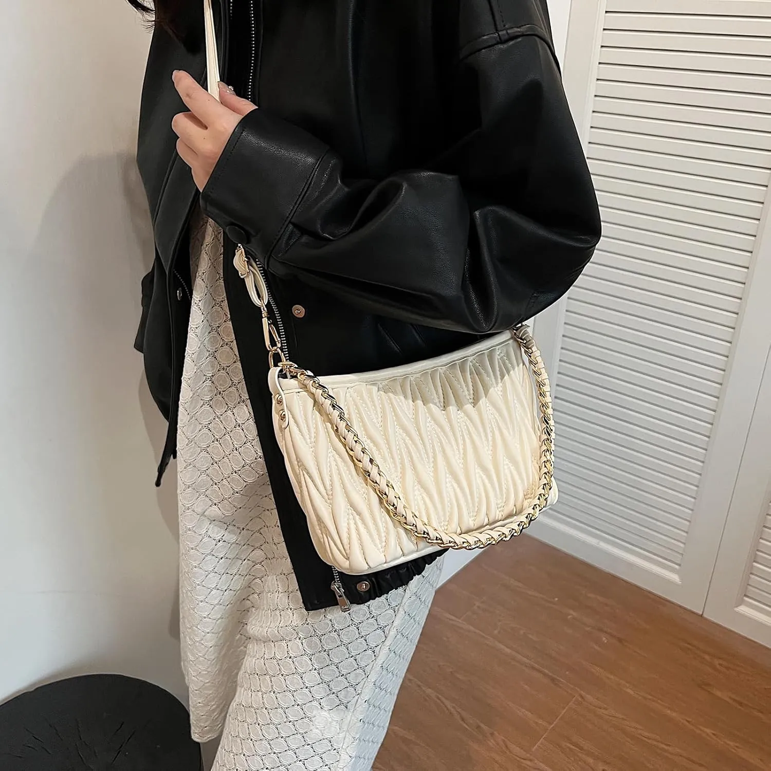 Women Hobo Handbag Quilted Crossbody Bags for Women Puffer Purse Clutch Purses Trendy Purses