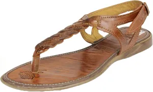 Women's 232 Cognac Mexican Huaraches T Strap Real Leather Open Toe