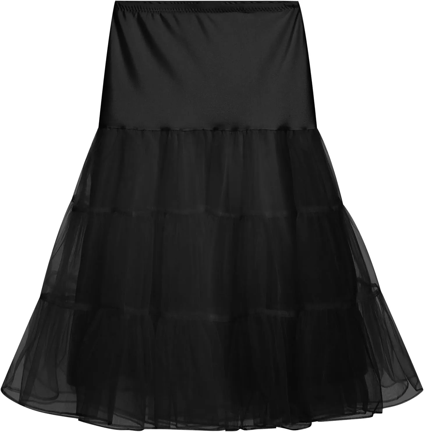 Women's 50s Vintage Rockabilly Petticoat Crinoline Tutu Underskirt Half Slip Vintage 1950s Underskirt Puffy Tulle Petticoat