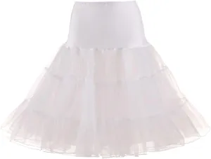 Women's 50s Vintage Rockabilly Petticoat Crinoline Tutu Underskirt Half Slip Vintage 1950s Underskirt Puffy Tulle Petticoat