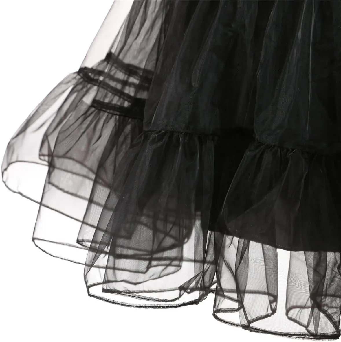 Women's 50s Vintage Rockabilly Petticoat Crinoline Tutu Underskirt Half Slip Vintage 1950s Underskirt Puffy Tulle Petticoat