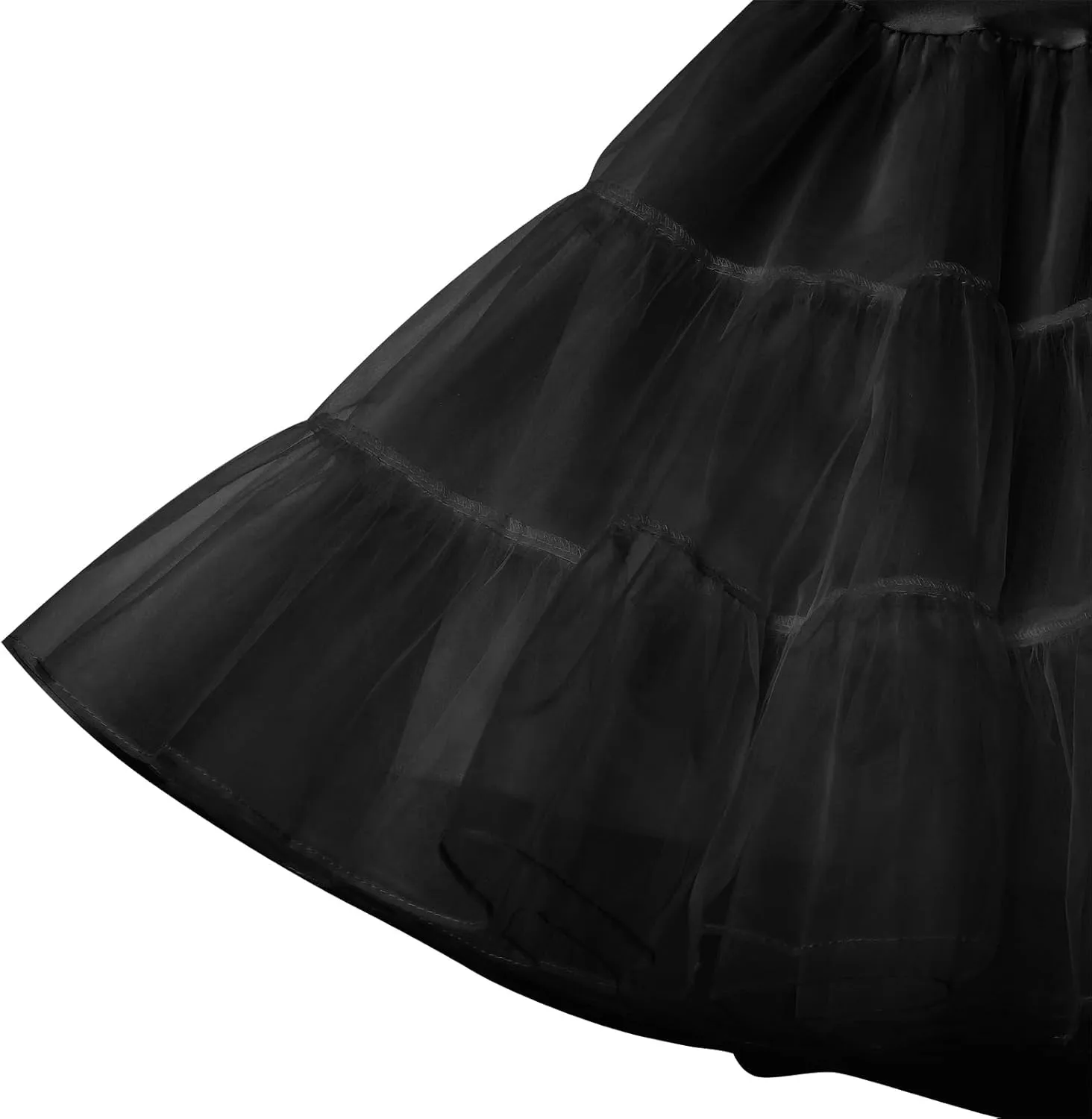 Women's 50s Vintage Rockabilly Petticoat Crinoline Tutu Underskirt Half Slip Vintage 1950s Underskirt Puffy Tulle Petticoat