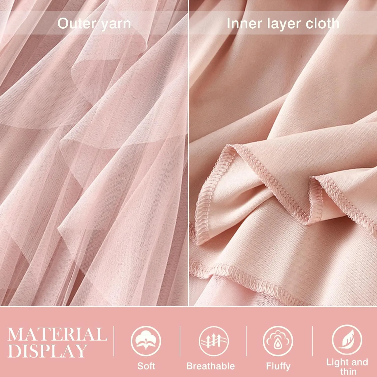 Women's A Line Tulle Midi Skirt Tutu Tiered Petticoat Skirts Tea-Length Elastic Waist Tutu Skirts