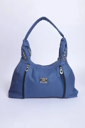 Women’s Casual Solid Hand Bag - Blue