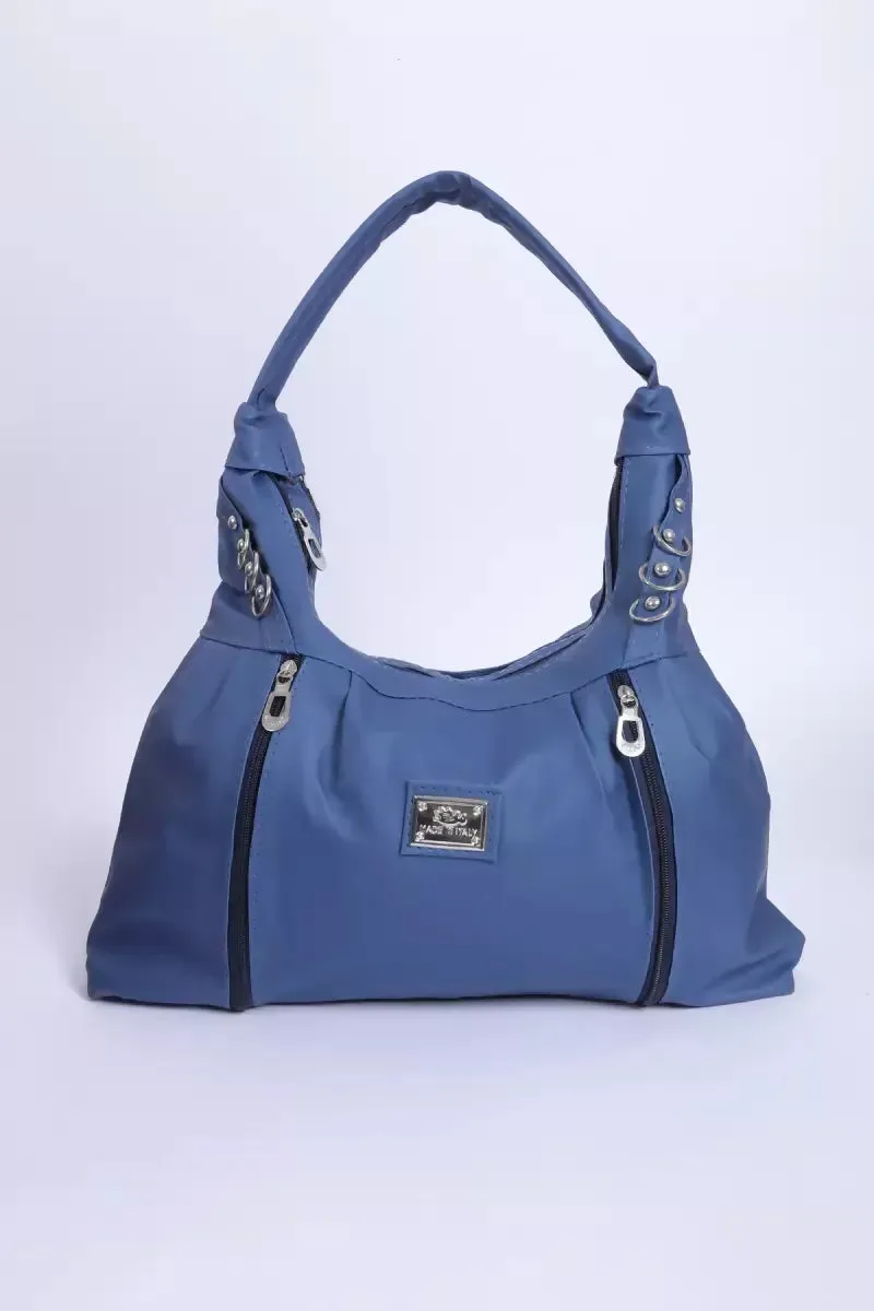 Women’s Casual Solid Hand Bag - Blue