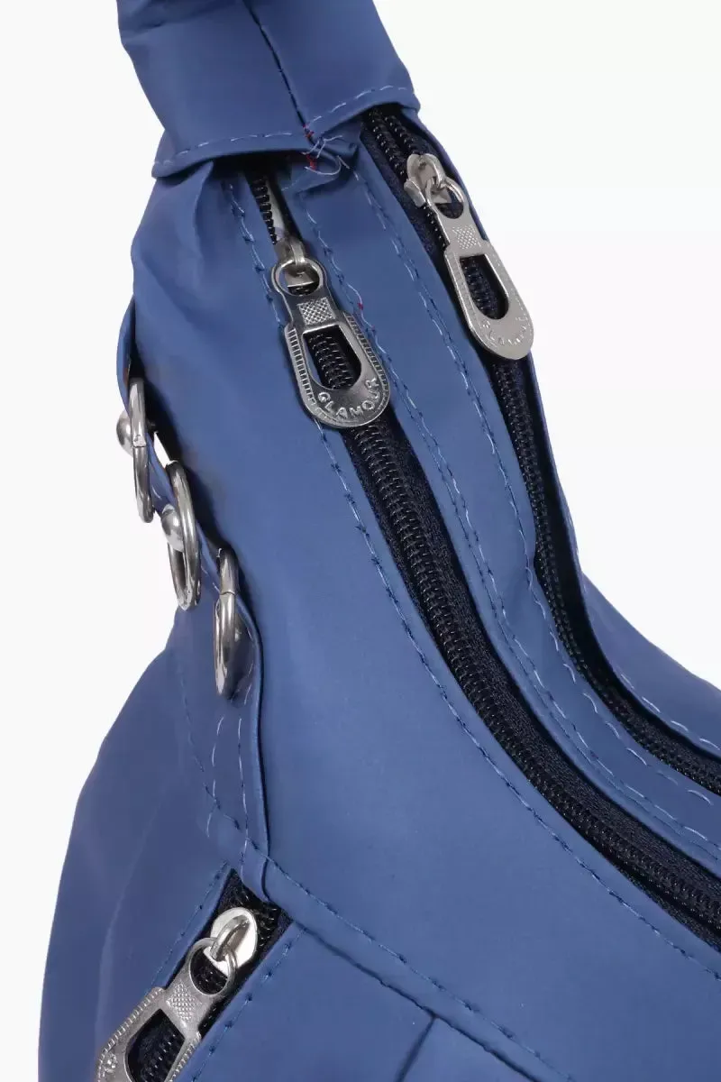 Women’s Casual Solid Hand Bag - Blue