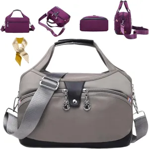 Women's Fashion Anti Theft Handbag,Multifunctional Large Capacity Crossbody,Lightweight Casual Satchel with Adjustable Strap